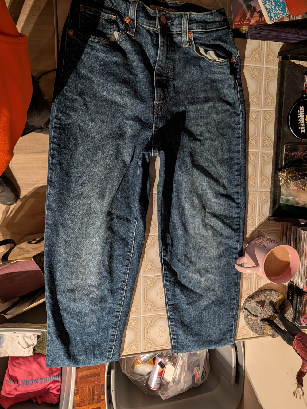 Women's Blue Denim Jeans - Casual Straight Fit